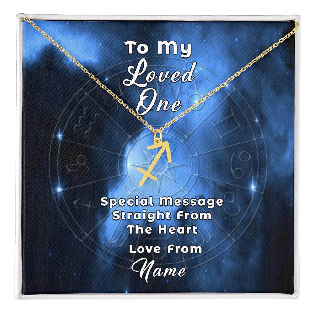 Zodiac Necklace with Custom-Designed Message Card ShineOn Fulfillment