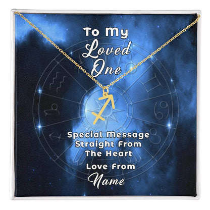 Zodiac Necklace with Custom-Designed Message Card ShineOn Fulfillment