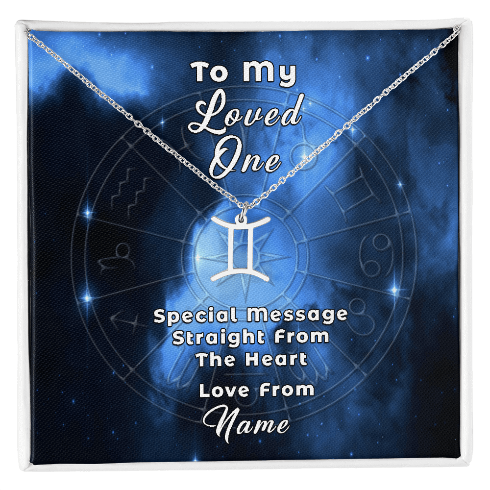Zodiac Necklace with Custom-Designed Message Card ShineOn Fulfillment