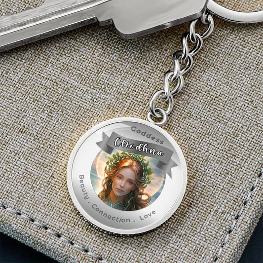 Goddess Cliodhna - Charm Keychain For Beauty Connection Love ShineOn Fulfillment
