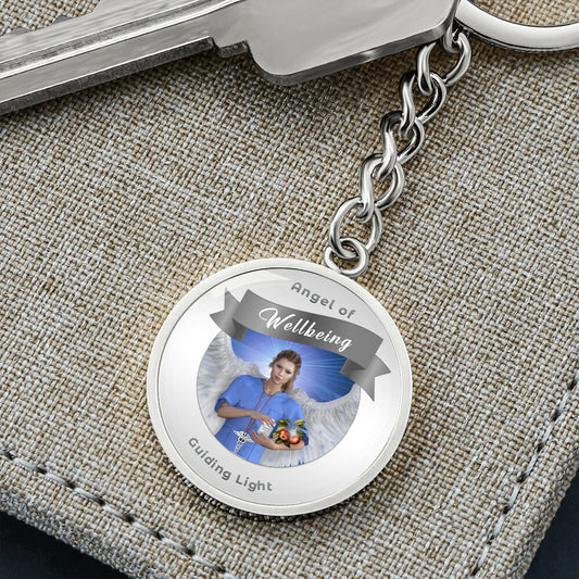 Wellbeing - Guardian Angel Charm Keychain ShineOn Fulfillment