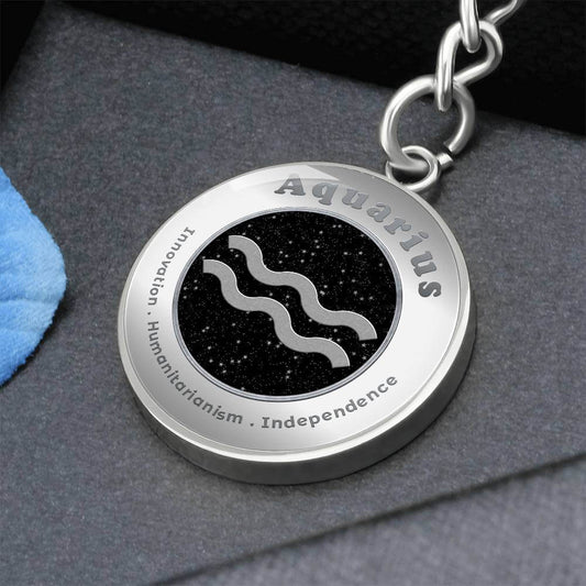 Aquarius - Charm Keychain ShineOn Fulfillment