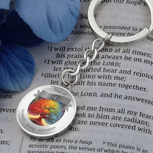 Tree of Life Charm Keychain - Growth, Unity & Wisdom ShineOn Fulfillment