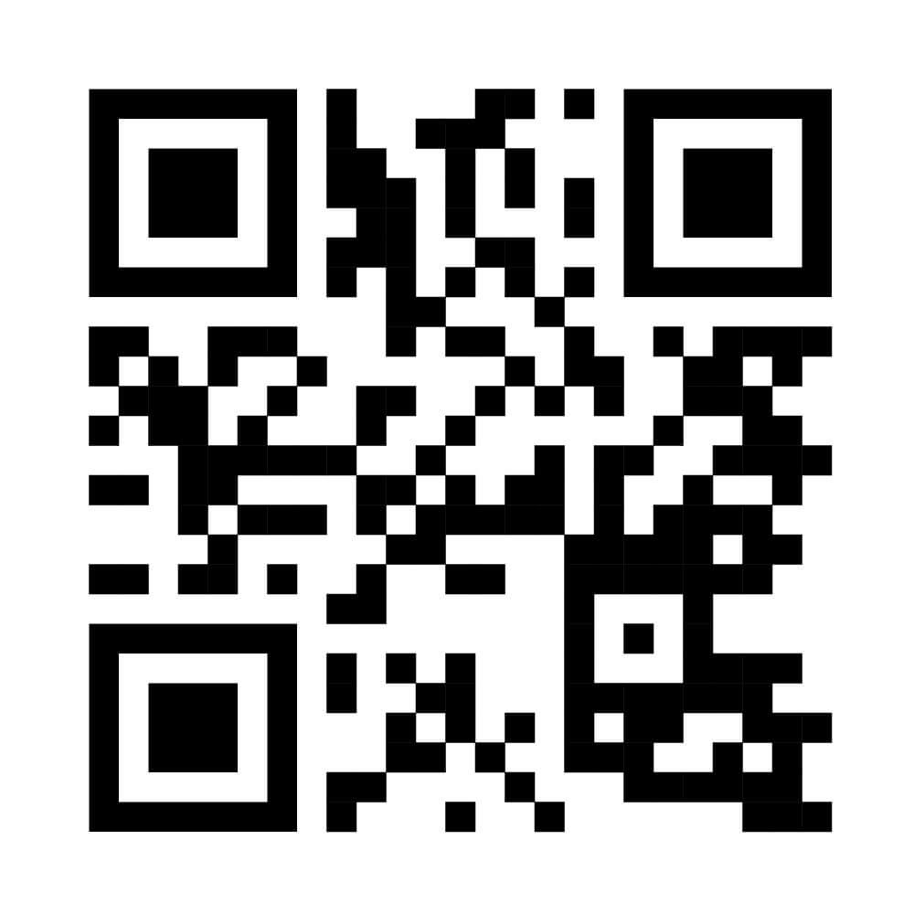 Black and white QR code on a white background for scanning purposes