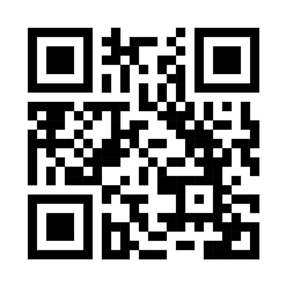 QR code for digital content or website access with black squares on a white background.