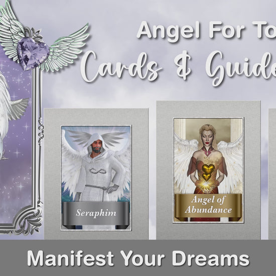 Angel For Today Printable Cards & Manifesting Guide with angelic images and inspiring messages to manifest dreams.