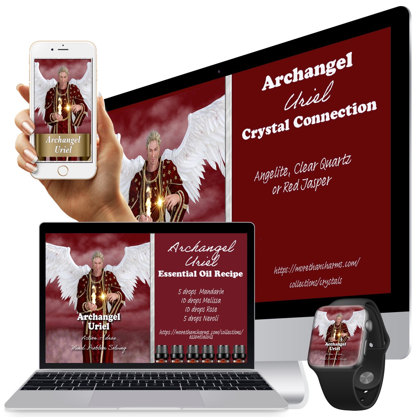 Archangel Uriel Wall Papers and Digital Cards - (FREE) More Than Charms Digital